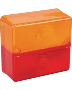 Britax - TOR2475 - Leuchtenglas, Gelb/Rot, Eckig Links/Rechts/Heck