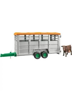 Bruder - U02227 - Rinderanhaenger + 1 Kuh