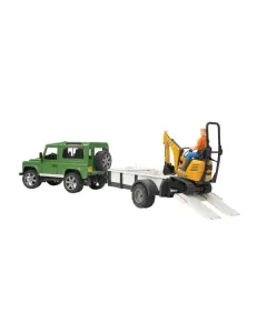 Bruder - U02593 - Land Rover Mit Anhaenger Und Minibagger