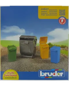 Bruder - U02607 - Muelltonne Fuer U02660 (4 Stueck)