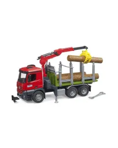 Bruder - U03669 - Mb Arocs Holztransporter Mit Ladekran, Greifer, 3 Baumstaemme
