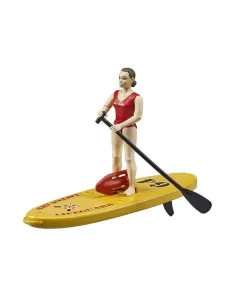 Bruder - U62785 - Life Guard Mit Stand Up Paddle Board, Bworld