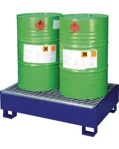 Cemo - 7583CEMO - Auffangwanne Mit Rost, Stahl Blau 210 L Fassungsvermoegen 450 KG 1200x810x360mm, Cemo