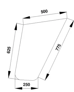 Claas - 7700669188 - Unteres Tuerglas