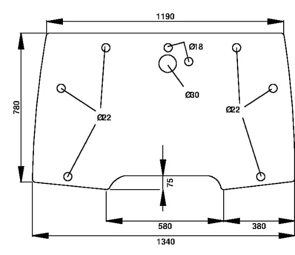 CNH - 255024A1 - Frontscheibe Kippbar