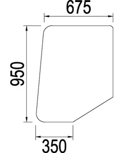 CNH - 3226352R1 - Tuerglas