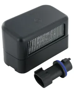Cobo - 02924000 - Rechteckiges Kennzeichenleuchtengehaeuse Schwarz Schraubmontage 80x49mm AMP Stecker – Hinten