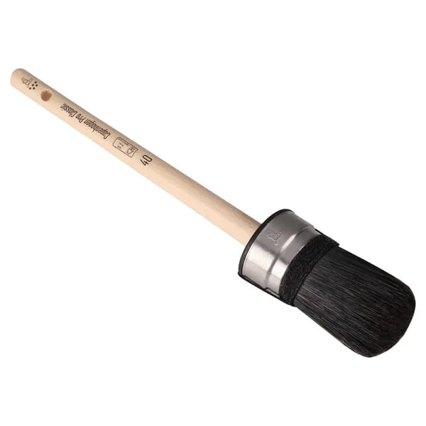 Copenhagen Pro - CP2312240 - Klassischer Ovalpinsel V Star, Schwarze Schweinehaare 40mm