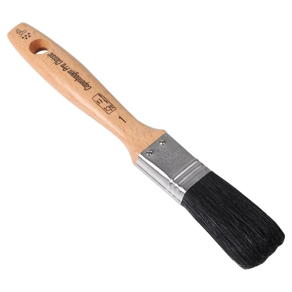 Copenhagen Pro - CP2320210 - Klassischer Flachpinsel V Star, Schwarzes Schweinehaar 25mm