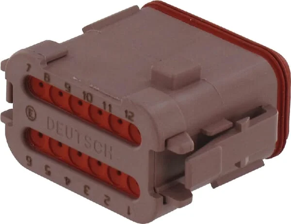 Deutsch - DSDT0612SDCE05 - Steckergehaeuse 12 P. Weiblich DT Braun