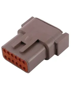 Deutsch - DSDTM0412PD - Steckergehaeuse Weiblich, Braun, 12-Polig Serie DTM, Deutsch