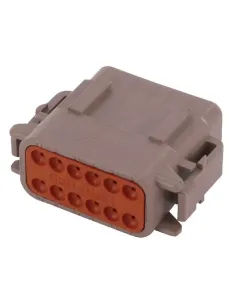 Deutsch - DSDTM0612SD - Steckergehaeuse Maennlich, Braun, 12-Polig Serie DTM, Deutsch