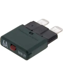 ETA - SI25006 - Sicherung Thermisch Manuell Ruecksetzbar 28V 6A Laenge 34,4mm Gruen ETA