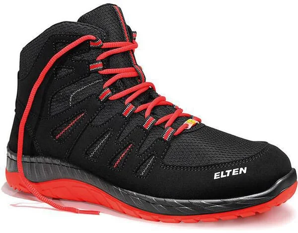 Elten - 76956146 - Sicherheitsschuhe Maddox Schwarz/Rot Mid ESD 46