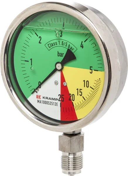 ET - MA100052512E - Druckmessgeraet Diameter 100 mm 0-5-20-25 1/2" BSP Unterer Anschluss