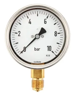 ET - MA10010L08SSGF - Manometer Diameter 100 0-10bar 1/2 " unten
