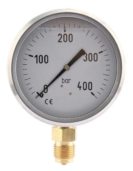 ET - MA100400L08SSGF - Manometer Diameter 100 0-400bar 1/2" unten