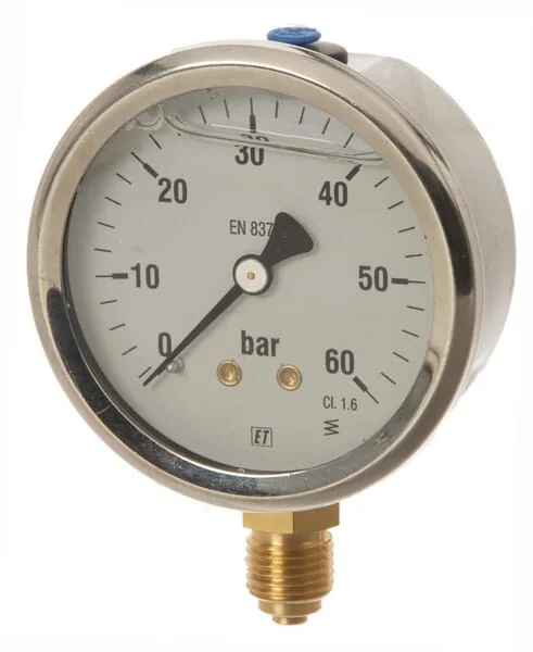 ET - MA6360L04SSGF - Manometer Diameter 63 0-60bar 1/4" unten