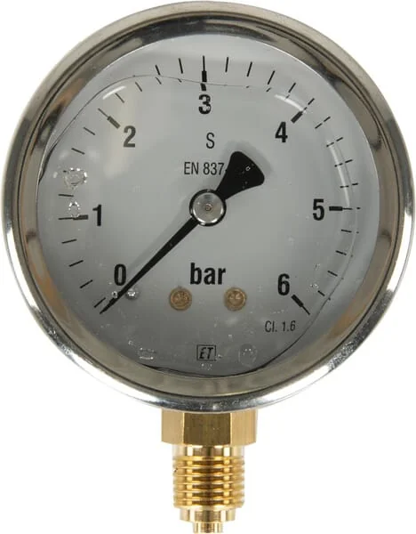 ET - MA636L04SSGF - Manometer Diameter 63 0-6bar 1/4" unten