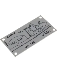 Etesia - ET13160 - Typenschild MR124