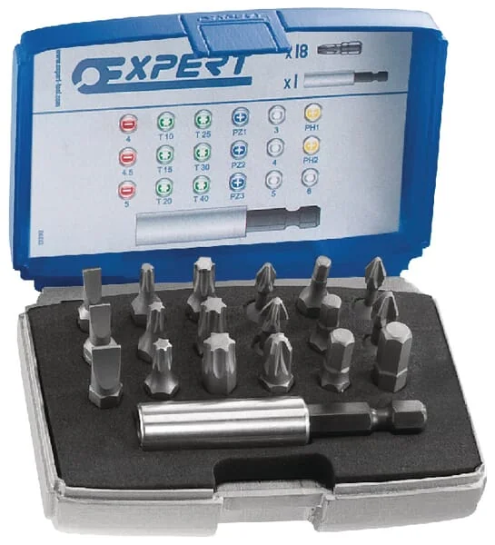 Expert - E113901 - Experten-Bitsatz 1/4" 19-teilig