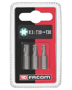 Facom - EX12J3 - Satz aus 3 Bits 25mm T20-30