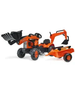 Falk - F2065N - Kubota Baggerlader Mit Frontlader Und Anhaenger