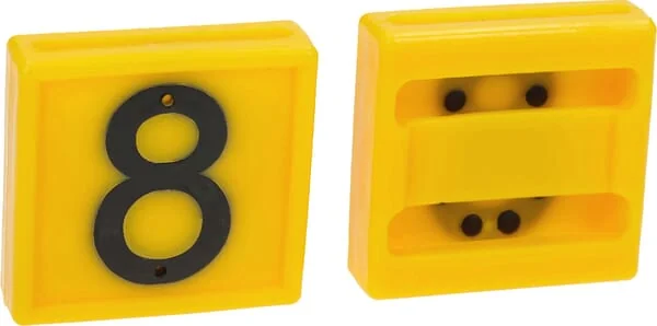 Farma - 306008FA - Ohr-Marke Nr. 8, Gelb 45x45mm