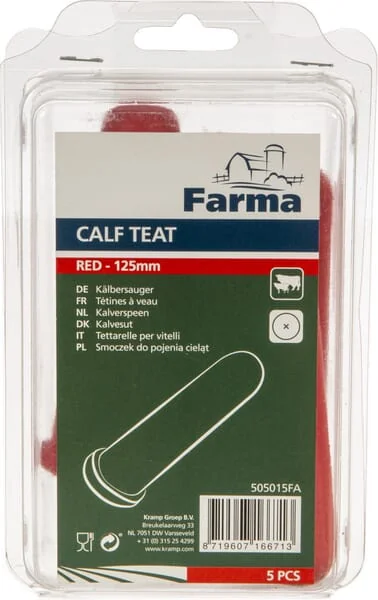 Farma - 505015FA - Super-Kaelber-Sauger, X-Schnitt, Rot, 5 Stueck