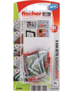 Fischer - 535000 - Duebel DuoPower 6x30 WH K 6 Stk.