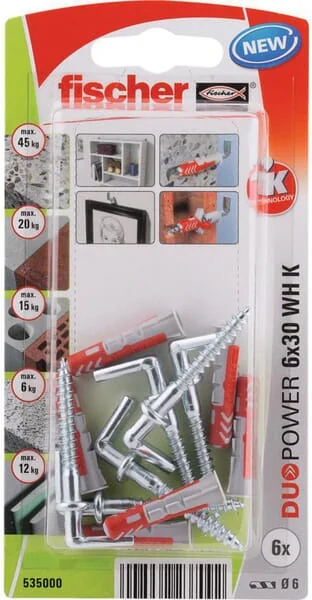 Fischer - 535008 - Duebel DuoPower 5x25 WH K 8 Stk.