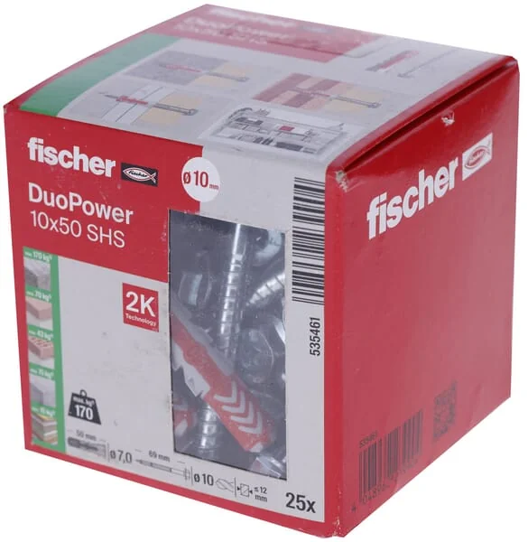 Fischer - 535461 - Duebel Duopower 10x50 S 25 Stk.