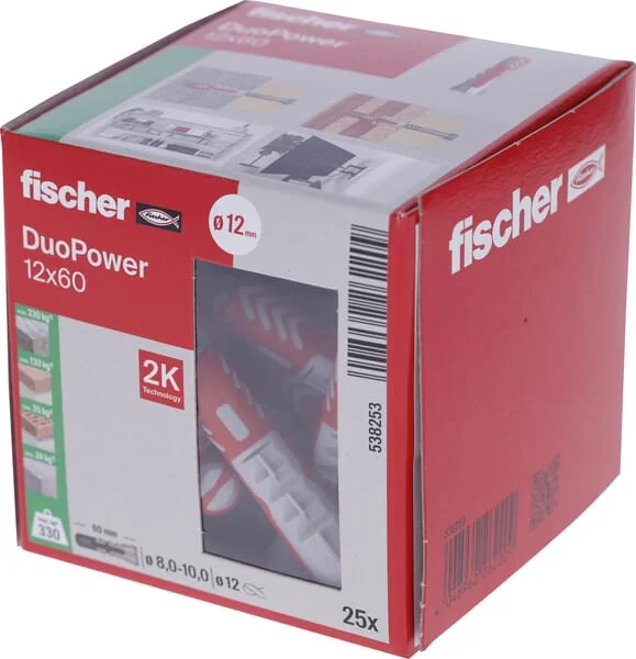 Fischer - 538253 - Duebel Duopower 12x60 Box 25 Stk.
