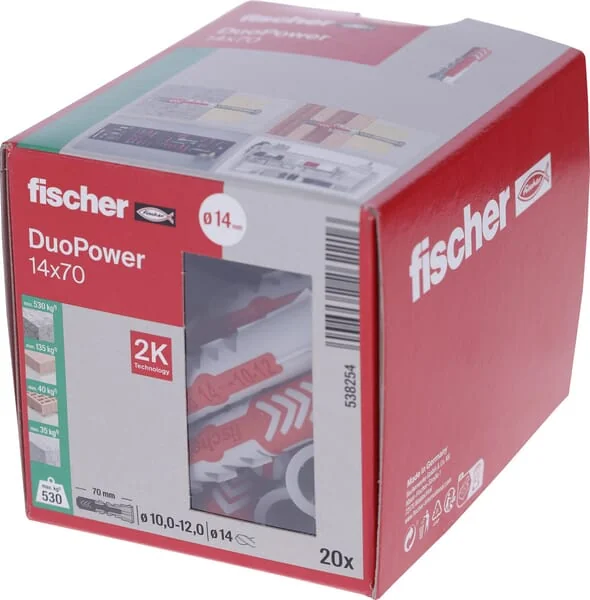 Fischer - 538254 - Duebel Duopower 14x70 Box 20 Stk.