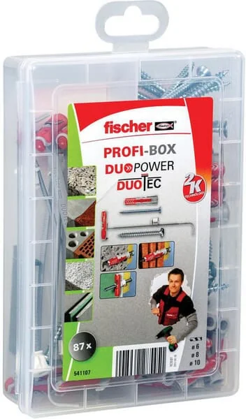 Fischer - 541107 - Profi-Box Duopower Duebel/Schrauben-Sortiment 87 Stk.