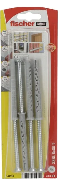 Fischer - 544550 - Rahmenbefestigung SXRL 8x80 4 Stk.