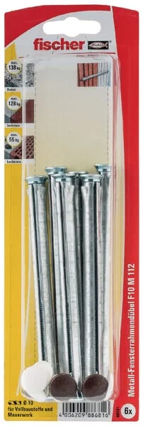 Fischer - F10M112K - Fensterrahmen-Dübel Mit Kappe 6