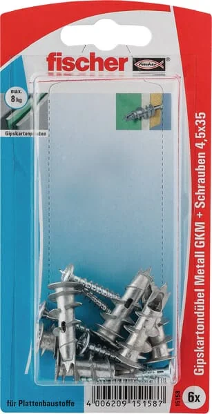 Fischer - GKMSK - Gipskartonplatten-Dübel Metall