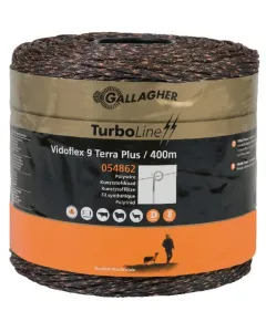 Gallagher - 054862GAL - Polywire, Vidoflex 9 Turboline Plus Terra 400m