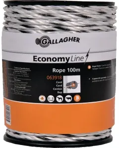 Gallagher - 063918GAL - Powerline-Schnur Eco Weiss 100 m