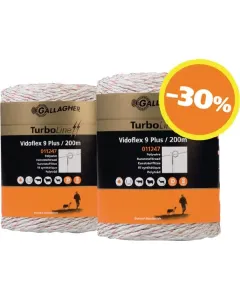 Gallagher - 069316GAL - Polywire, Duopack Vidoflex 9 200 m Weiss