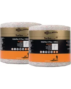 Gallagher - 069323GAL - Polywire, Duopack Vidoflex 9 400 m Weiss