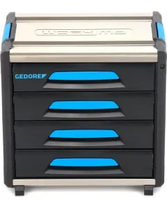 Gedore - 1110WM24GED - Werkzeugkoffer 526x396x506mm, Schwarz/Blauer Kunststoff:Metall, Workmo B24 Von Gedore