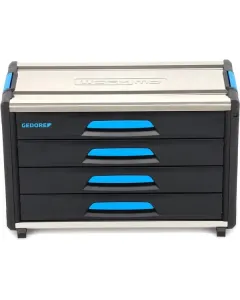 Gedore - 1110WM34GED - Werkzeugkasten 789x396x506mm, Schwarz/Blau Kunststoff:Metall, Workmo B34 Von Gedore