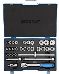 Gedore - D19XMAU20GED - Komplettsatz Steckschluessel 1/2" 31-Teilig