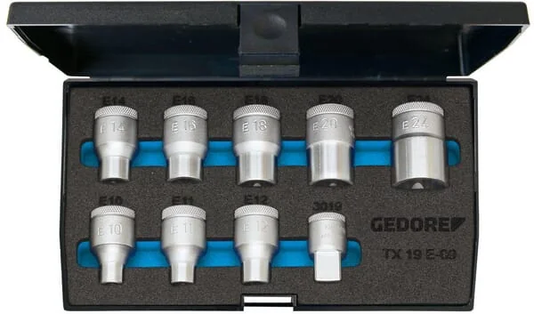 Gedore - DPTX19E09 - Steckschluessel 1/2" 9p.