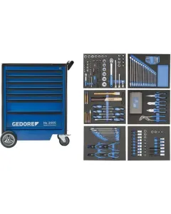 Gedore - GW2005TS190 - Werkzeugwagen + Werkzeuge, 190-teilig