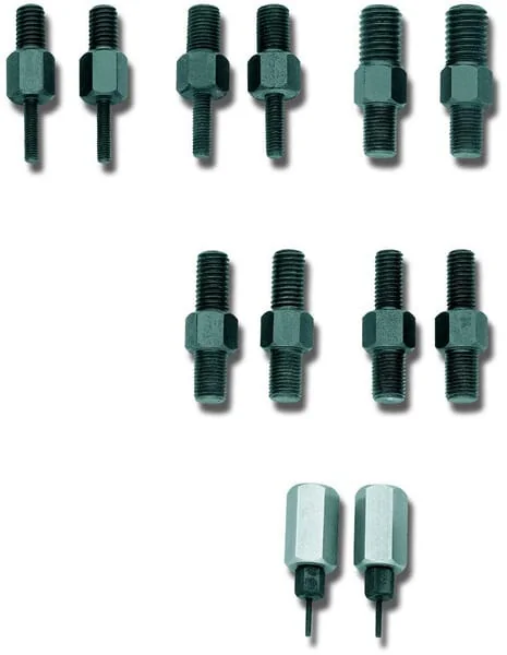 Gedore - HG18120 - Gewindestangen-Adapter-Satz Adapter-Satz Schlagabzieher Riemenscheibenabzieher
