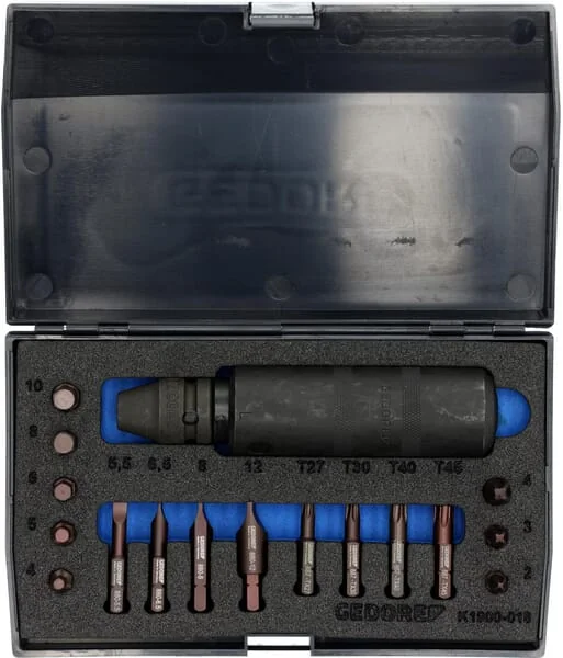 Gedore - HGK1900018 - K 1900-018 - 6654600 / Schlagschrauber-Satz 1/2", Bitsatz