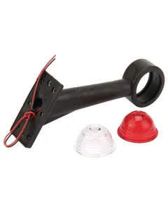 Geka - SPL19 - Begrenzungsleuchte 5W, Rund, 12/24V, Rot/Weiss, Aufschraubbar, Diameter 60mm